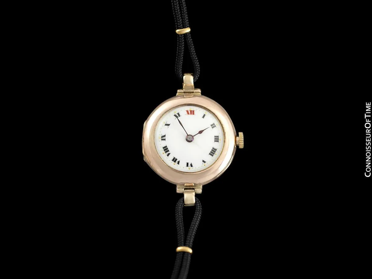 1910s Rolex Ladies Vintage Art Deco Watch - 9K Rose Gold