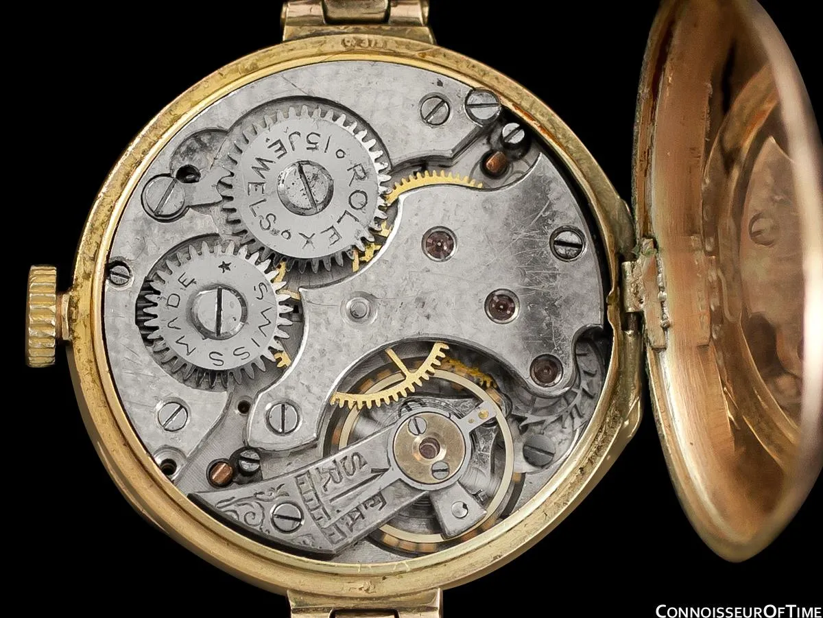 1910s Rolex Ladies Vintage Art Deco Watch - 9K Rose Gold
