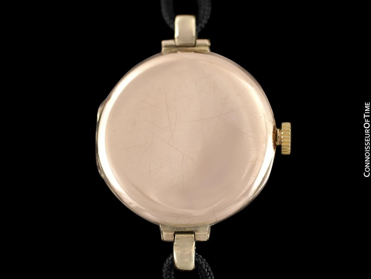 1910s Rolex Ladies Vintage Art Deco Watch - 9K Rose Gold