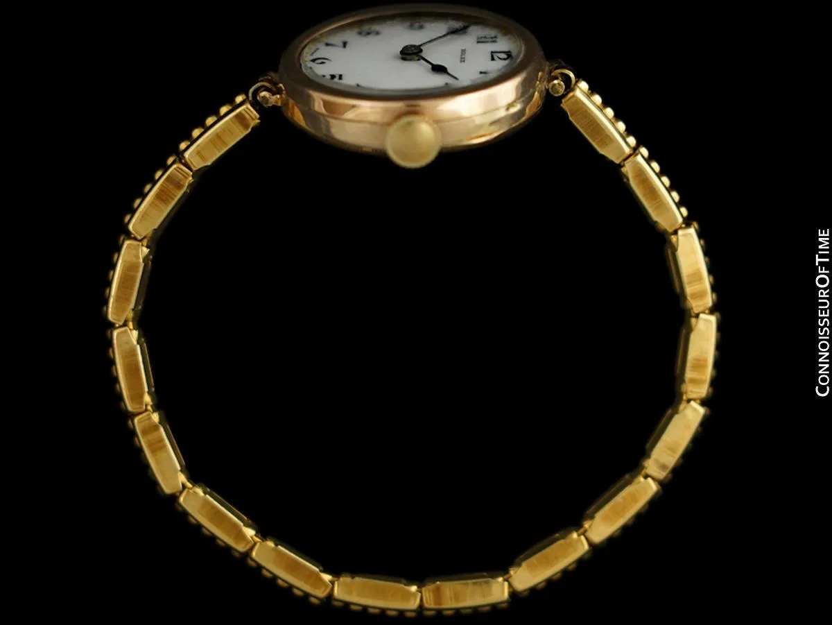1920's Rolex Ladies Vintage Art Deco Watch - 9K Rose Gold