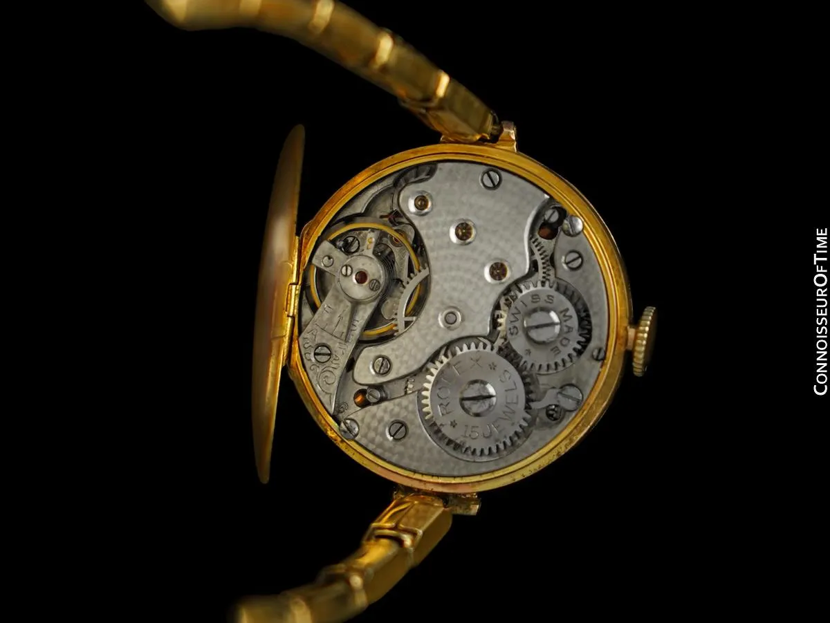 1920's Rolex Ladies Vintage Art Deco Watch - 9K Rose Gold