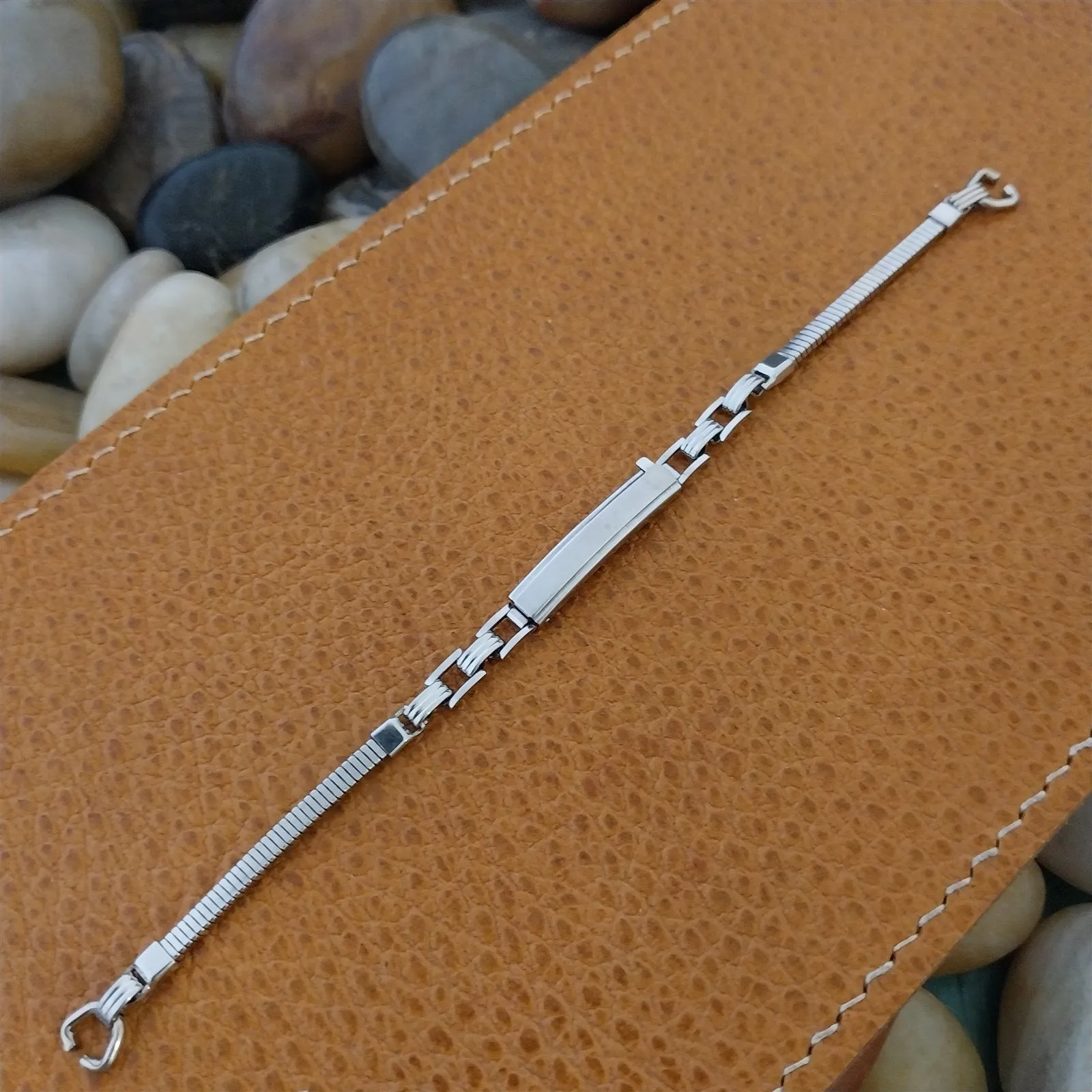 1930s Vintage Ladies AS 12k White Gold Filled Adjustable Watch Bracelet