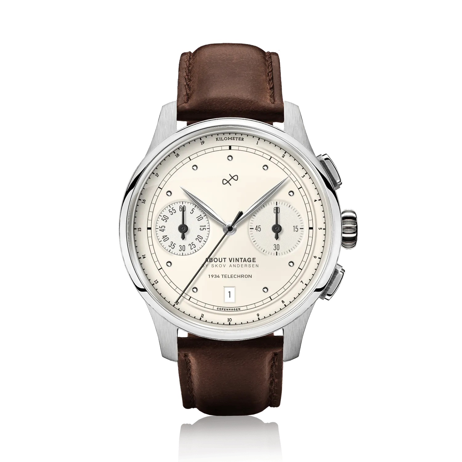 1934 Telechron, Steel / Off White