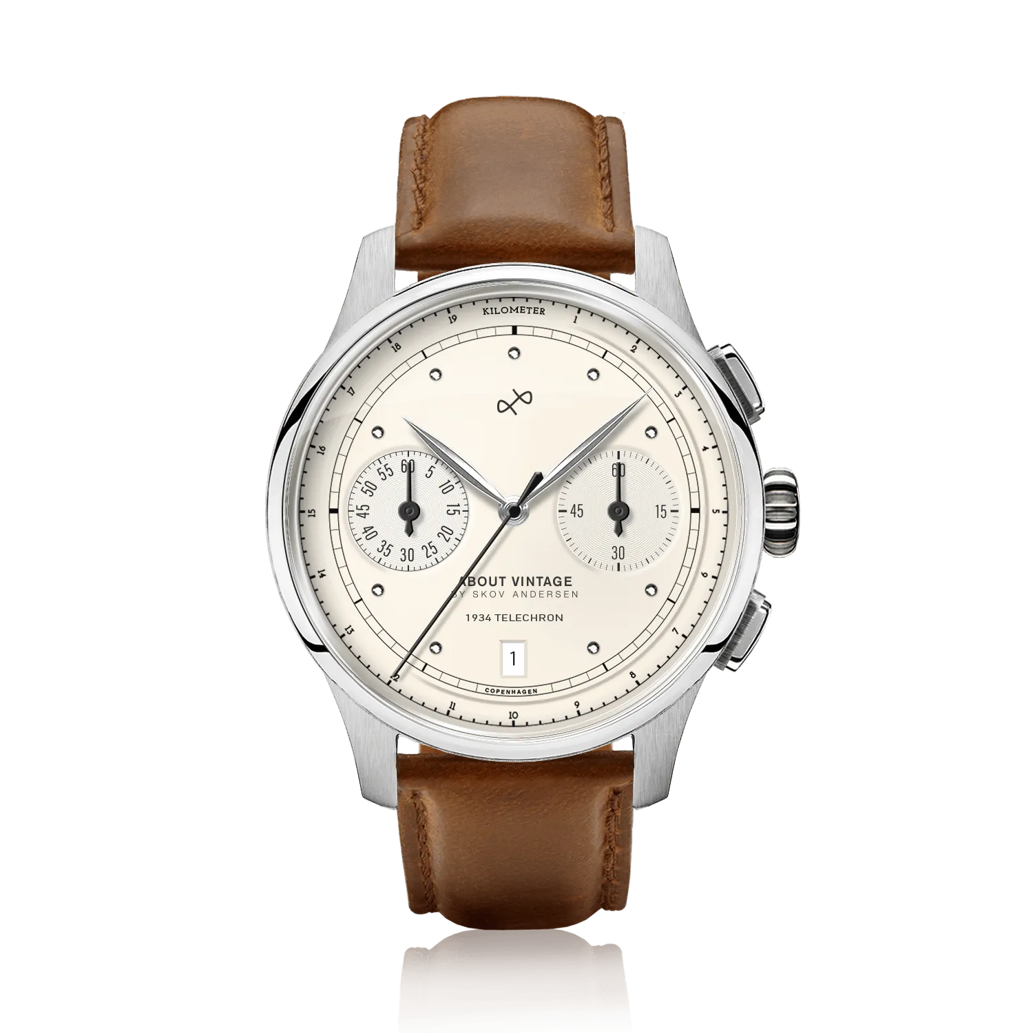 1934 Telechron, Steel / Off White