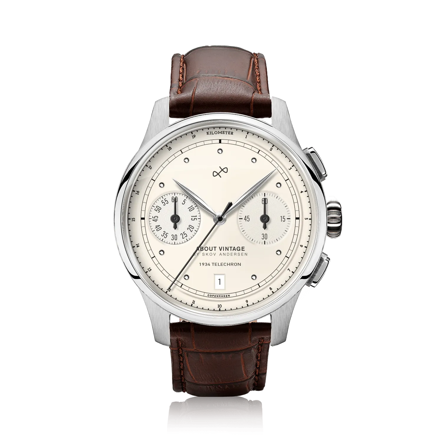 1934 Telechron, Steel / Off White