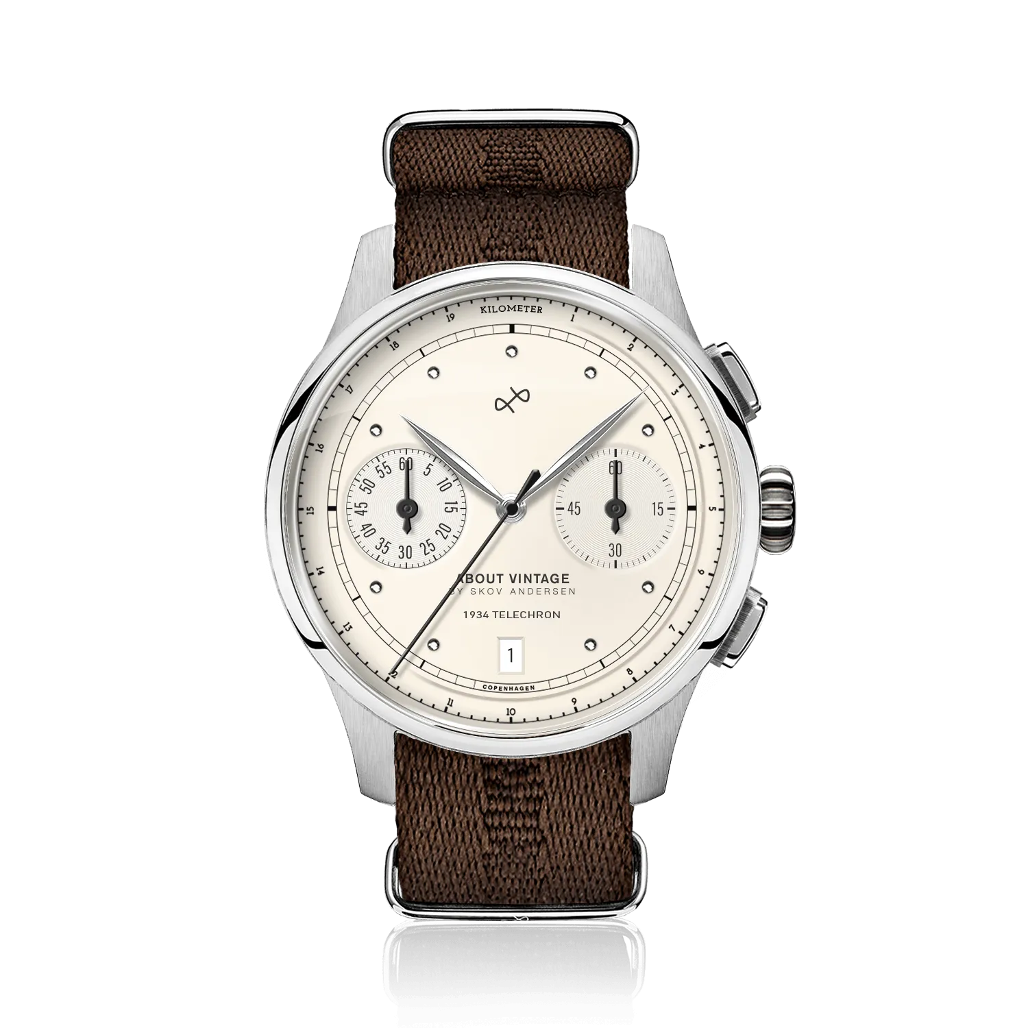 1934 Telechron, Steel / Off White