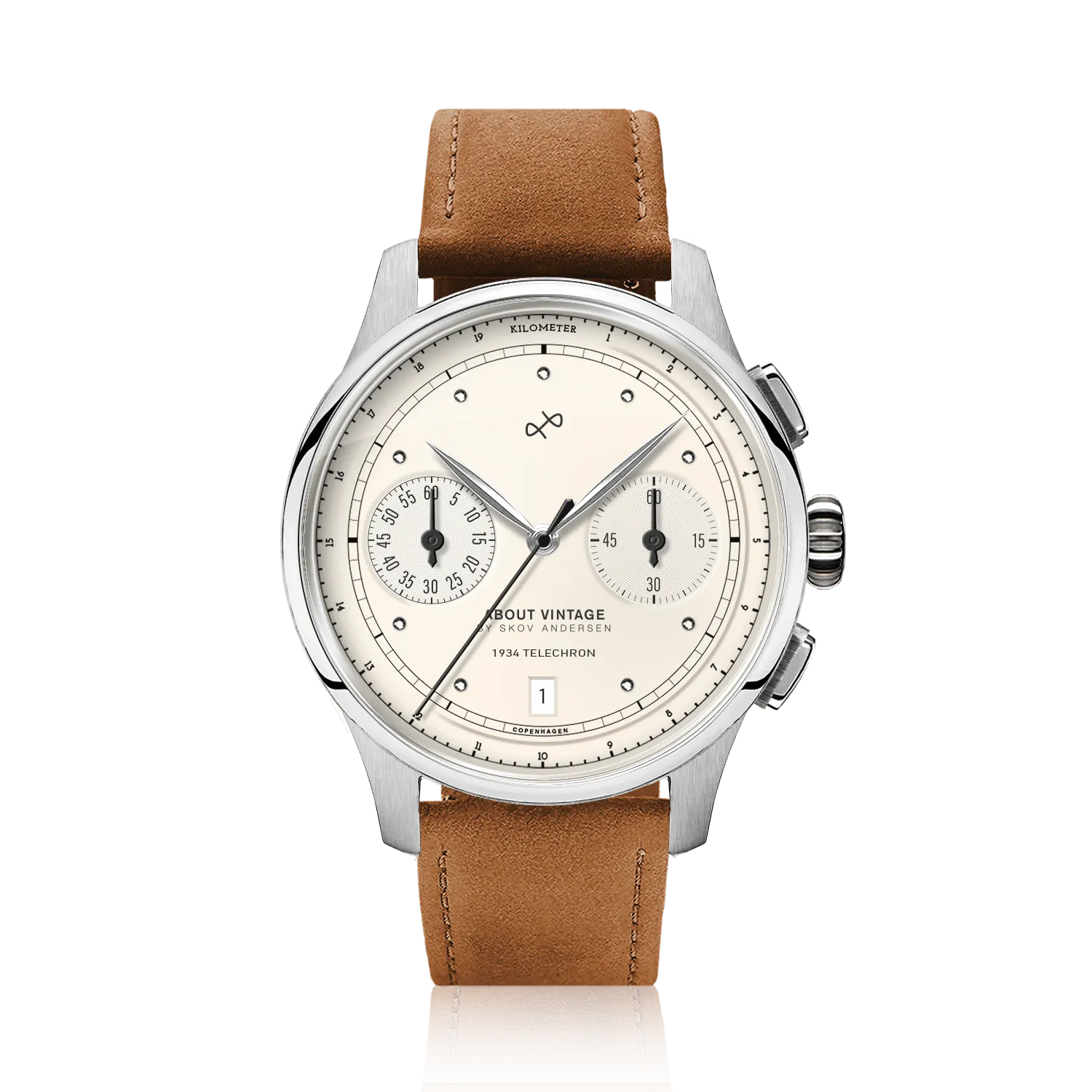 1934 Telechron, Steel / Off White