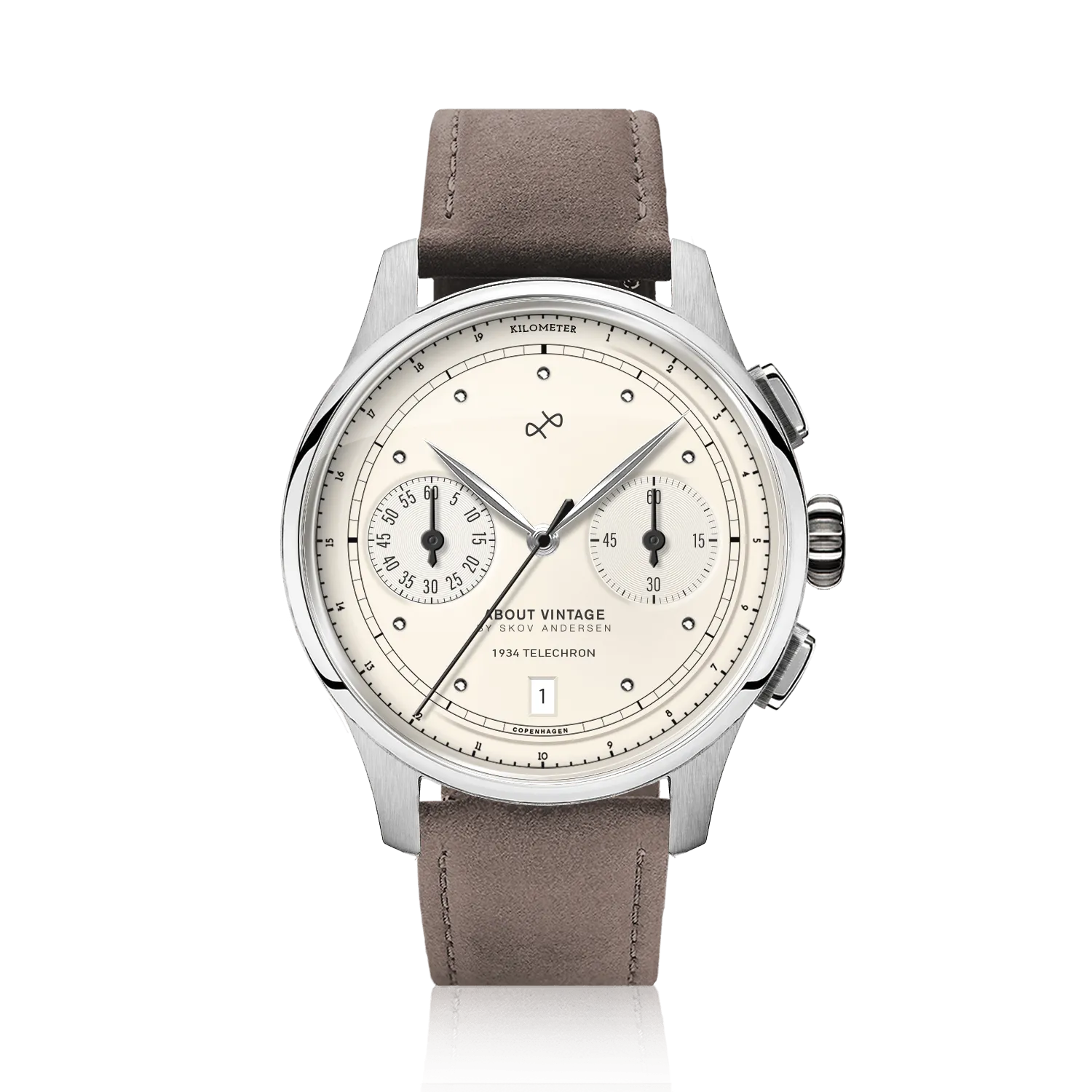 1934 Telechron, Steel / Off White