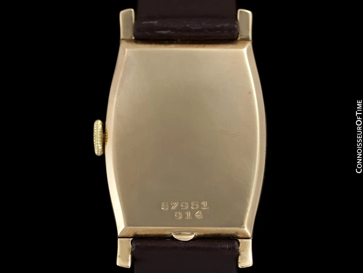 1938 Rolex Art Deco Vintage Mens Two-Tone Dial Watch - 9K Rose Gold