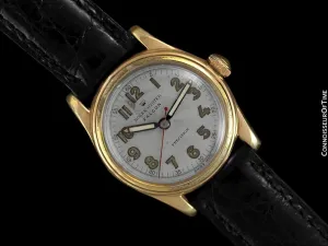 1940's Rolex Oyster Falcon Vintage Mens Midsize "Boys" WWII Military Style Watch - 14K Gold Filled & Stainless Steel