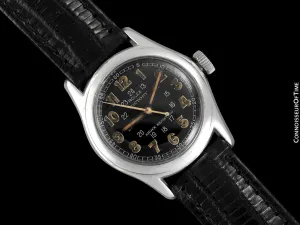 1940's Rolex Oyster Victory Vintage Mens Midsize "Boys" WWII Watch - Sterling Silver