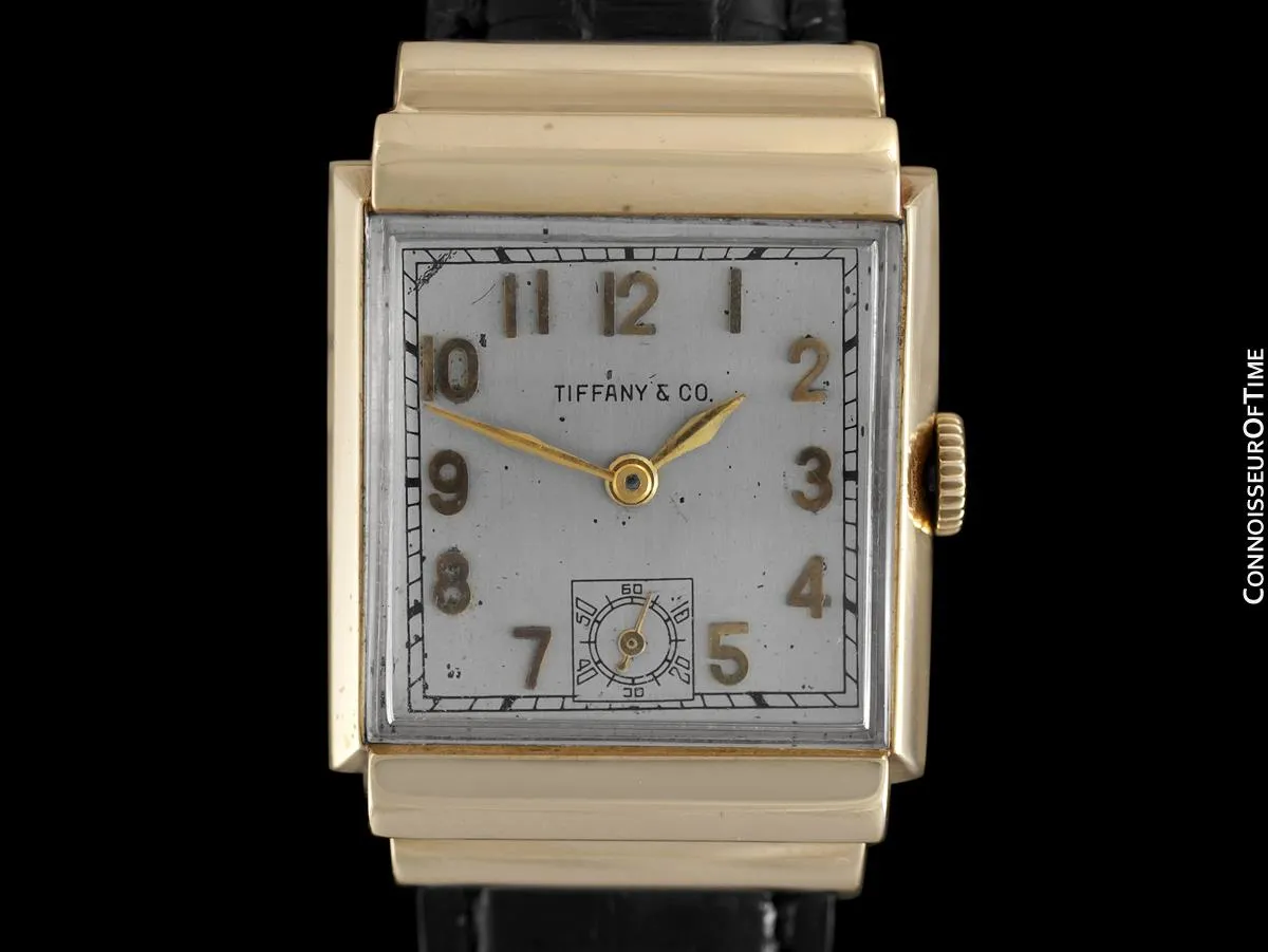 1940's Tiffany & Co. by IWC Vintage Watch with Cresarrow Case - 14K Gold