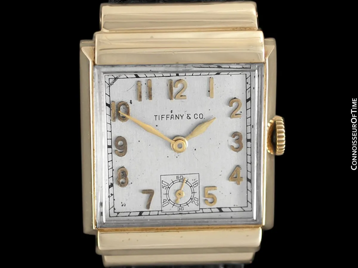 1940's Tiffany & Co. by IWC Vintage Watch with Cresarrow Case - 14K Gold