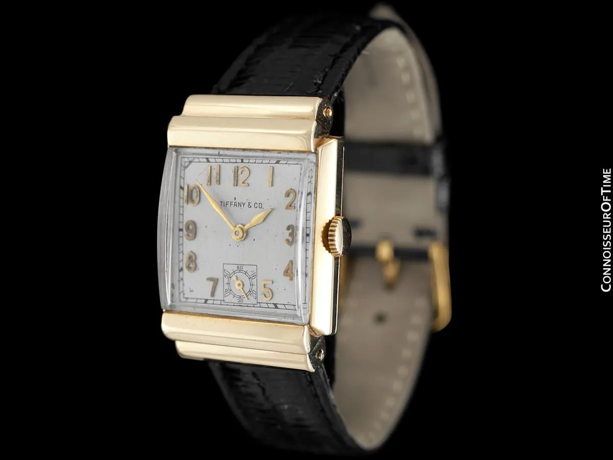 1940's Tiffany & Co. by IWC Vintage Watch with Cresarrow Case - 14K Gold