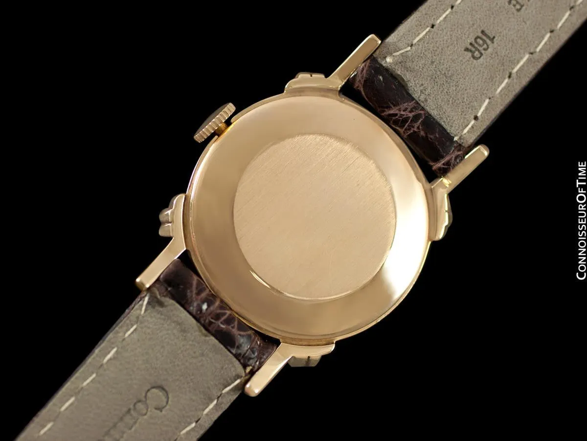 1947 Jaeger-LeCoultre Vintage Mens Midsize Watch, Beautiful Case - 14K Gold