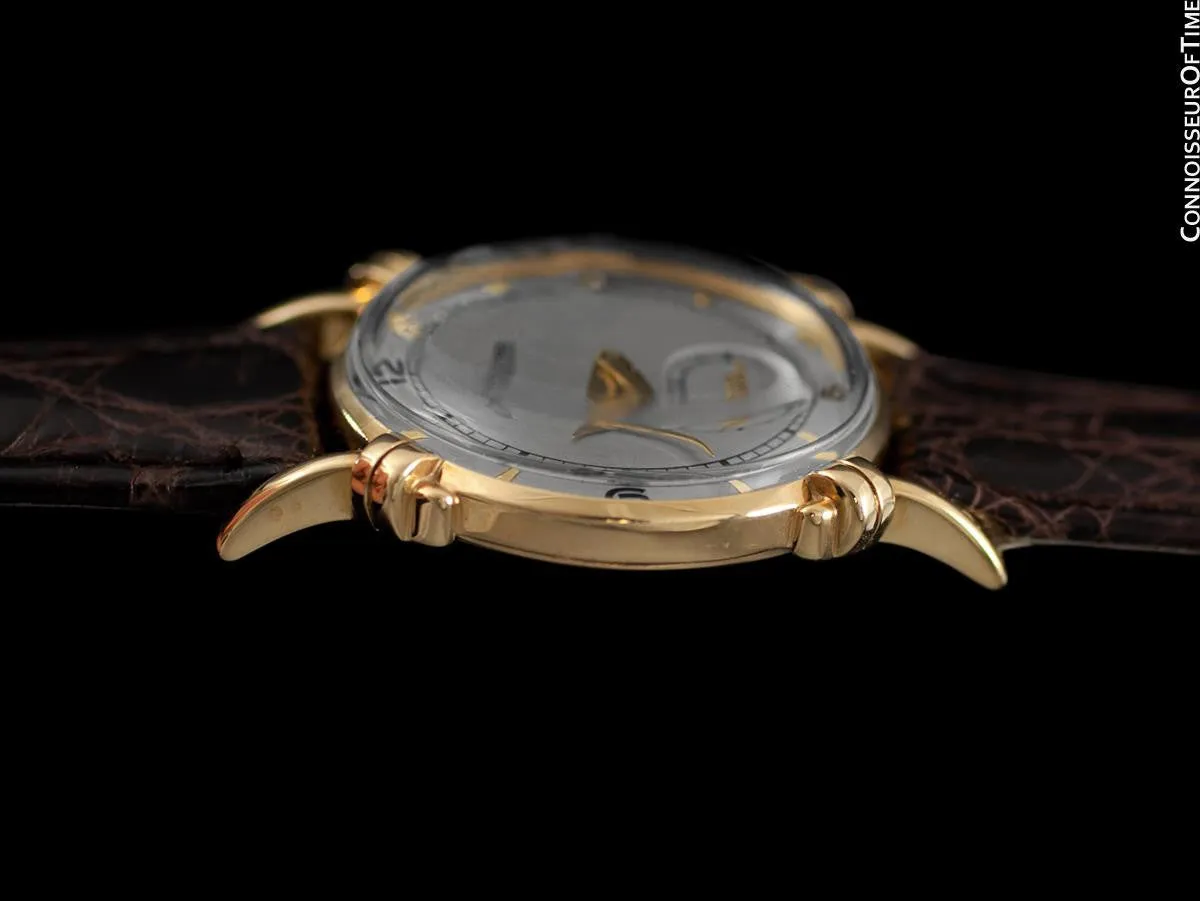 1947 Jaeger-LeCoultre Vintage Mens Midsize Watch, Beautiful Case - 14K Gold