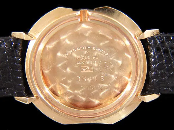 1948 Jaeger-LeCoultre Vintage Mens Watch, Rare Case, 14K Gold - The Pershing