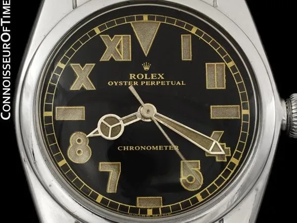 1948 Rolex Vintage Mens Ref. 5050 Bubbleback Watch - Very Fine and Rare