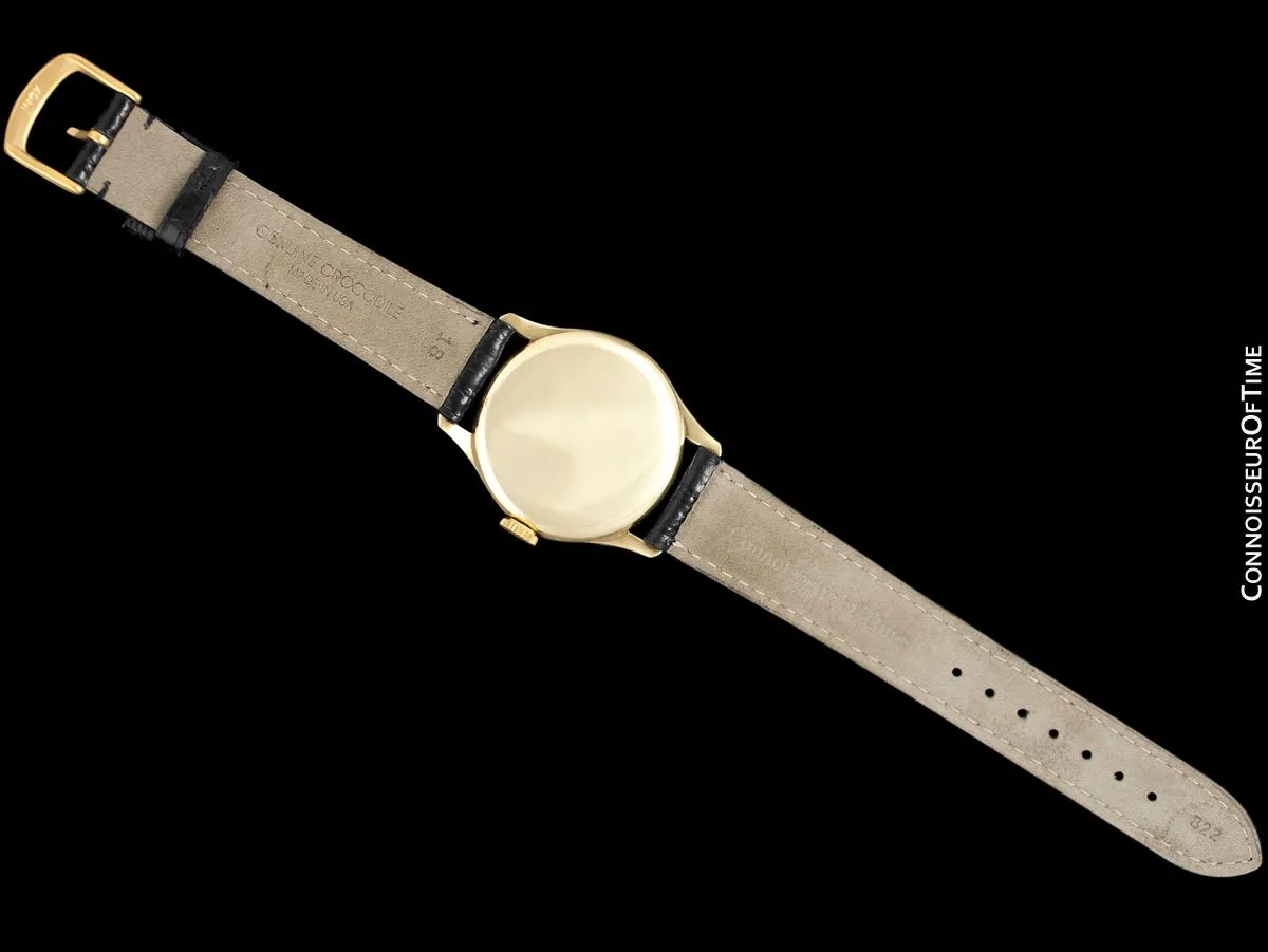 1948 Universal Geneve Vintage Mens Triple Date Moon Phase Calendar Watch - 14K Gold