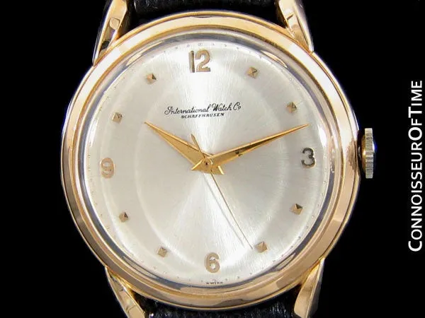 1949 IWC Vintage Mens Cal. 89 Large Watch with Bombe (Bombay) Lugs - 18K Gold