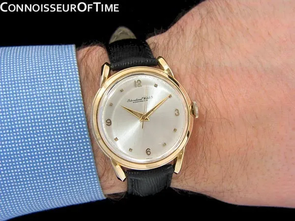 1949 IWC Vintage Mens Cal. 89 Large Watch with Bombe (Bombay) Lugs - 18K Gold