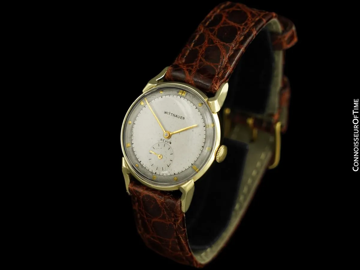 1949 Wittnauer Vintage 14K Gold Mens Watch - Owned & Worn by Yankee Baseball Great Lefty Gomez