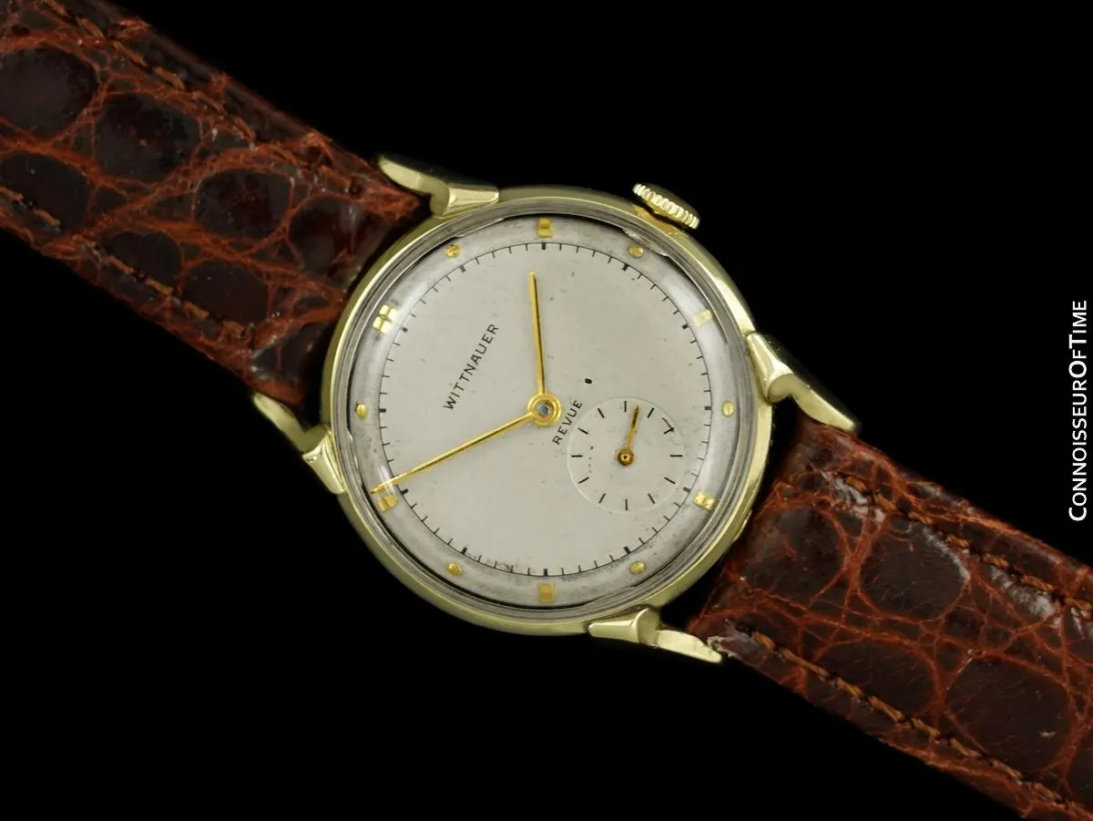 1949 Wittnauer Vintage 14K Gold Mens Watch - Owned & Worn by Yankee Baseball Great Lefty Gomez
