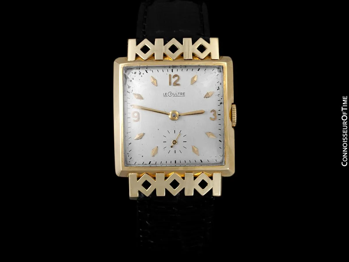 1950 Jaeger-LeCoultre Vintage Mens Watch, 18K Gold - Special Model