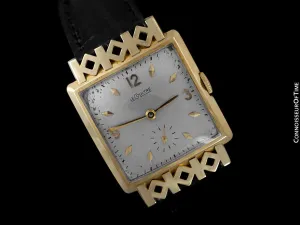 1950 Jaeger-LeCoultre Vintage Mens Watch, 18K Gold - Special Model