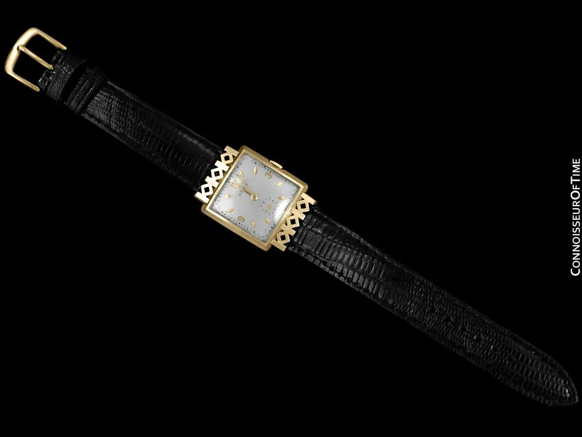 1950 Jaeger-LeCoultre Vintage Mens Watch, 18K Gold - Special Model