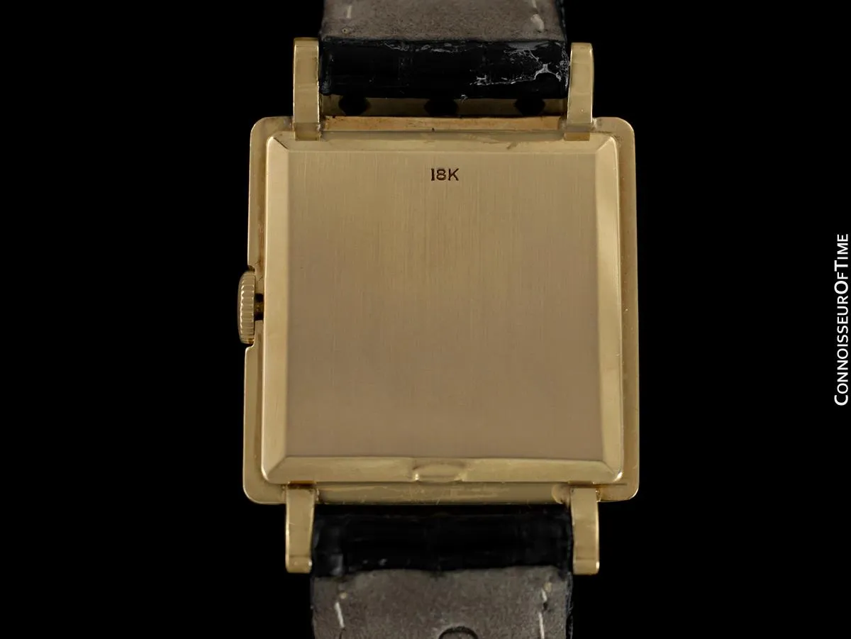 1950 Jaeger-LeCoultre Vintage Mens Watch, 18K Gold - Special Model