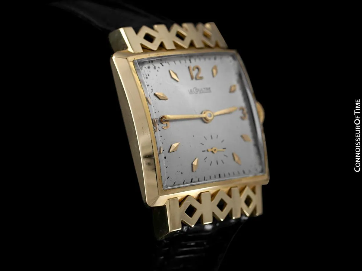 1950 Jaeger-LeCoultre Vintage Mens Watch, 18K Gold - Special Model