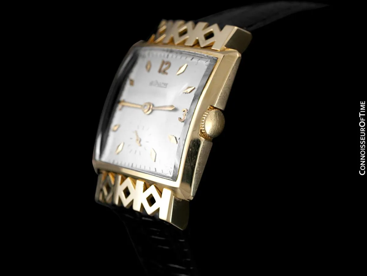 1950 Jaeger-LeCoultre Vintage Mens Watch, 18K Gold - Special Model