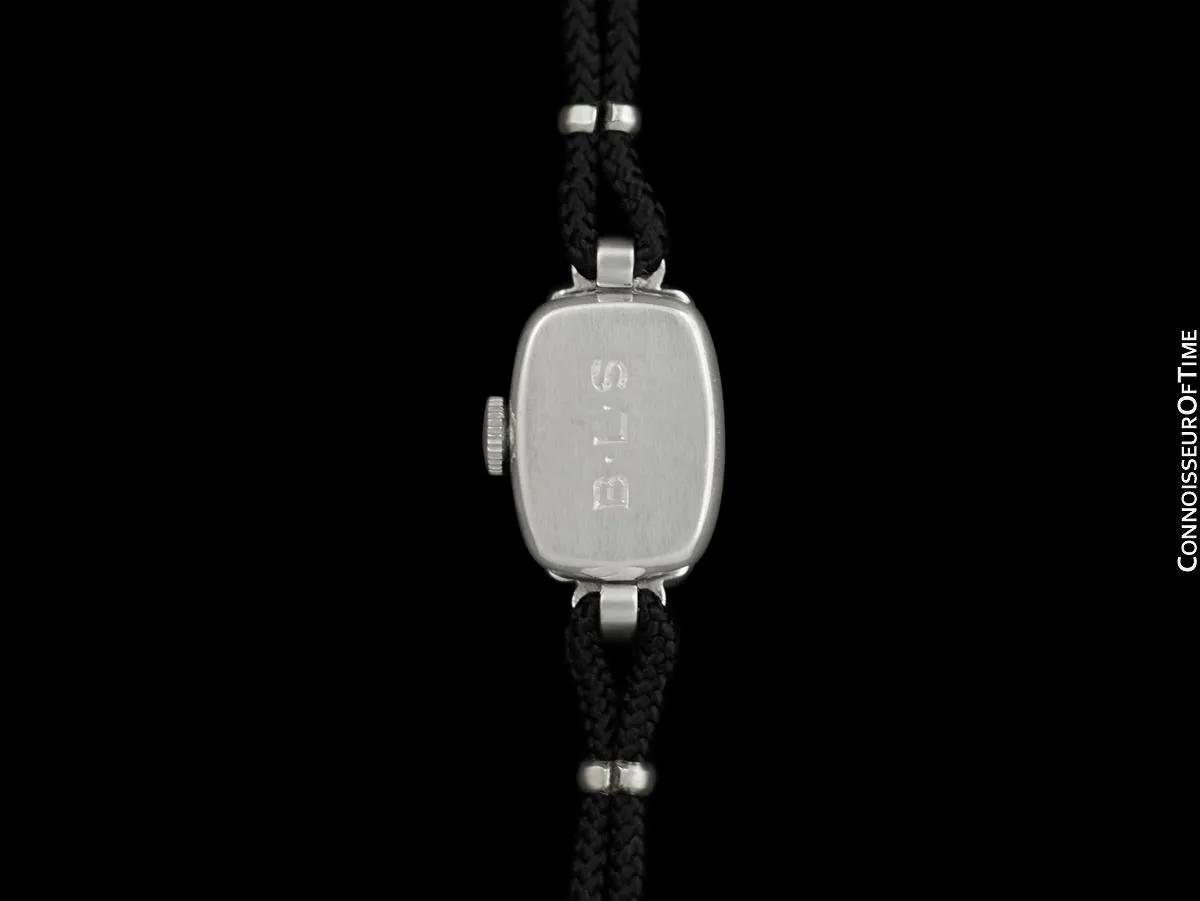 1950's Tiffany & Co. Ladies Vintage Watch - 14K White Gold with Diamonds