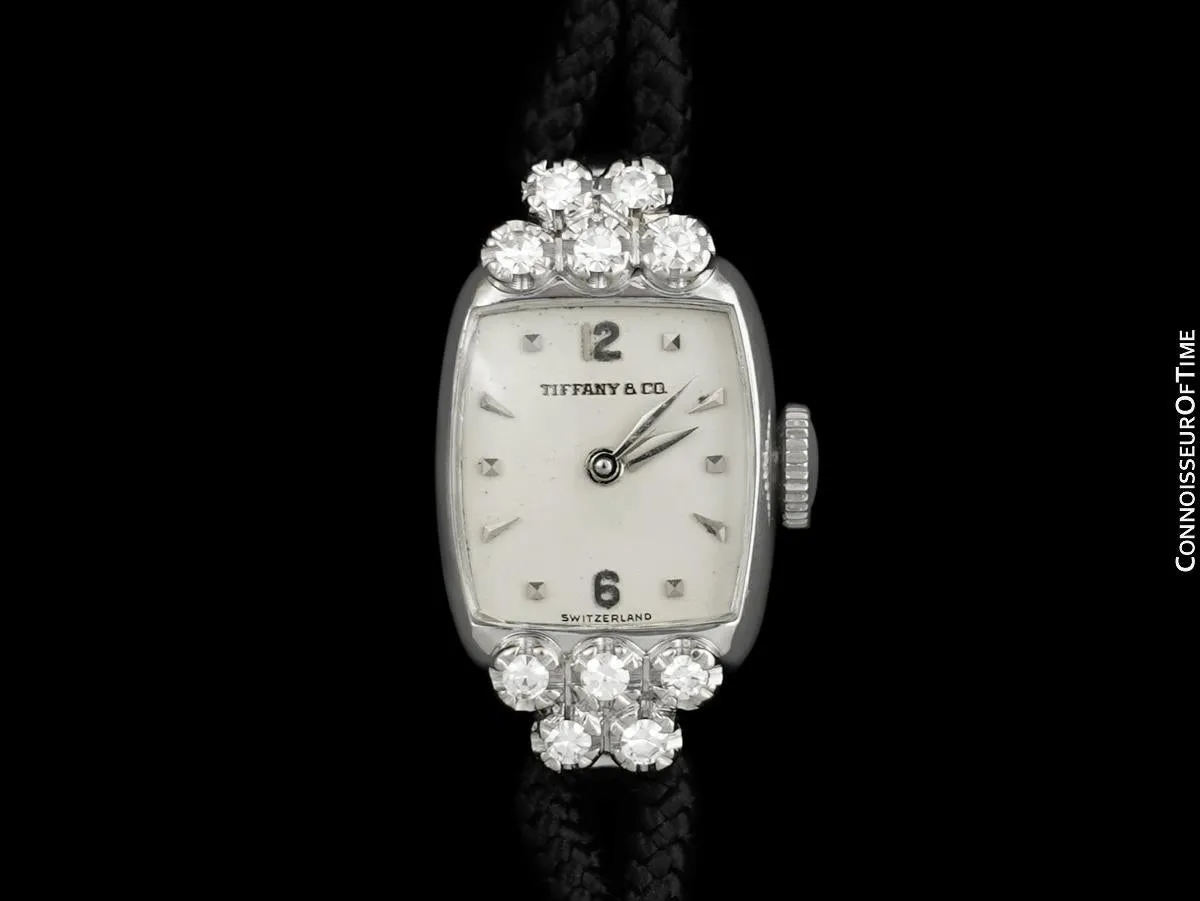1950's Tiffany & Co. Ladies Vintage Watch - 14K White Gold with Diamonds