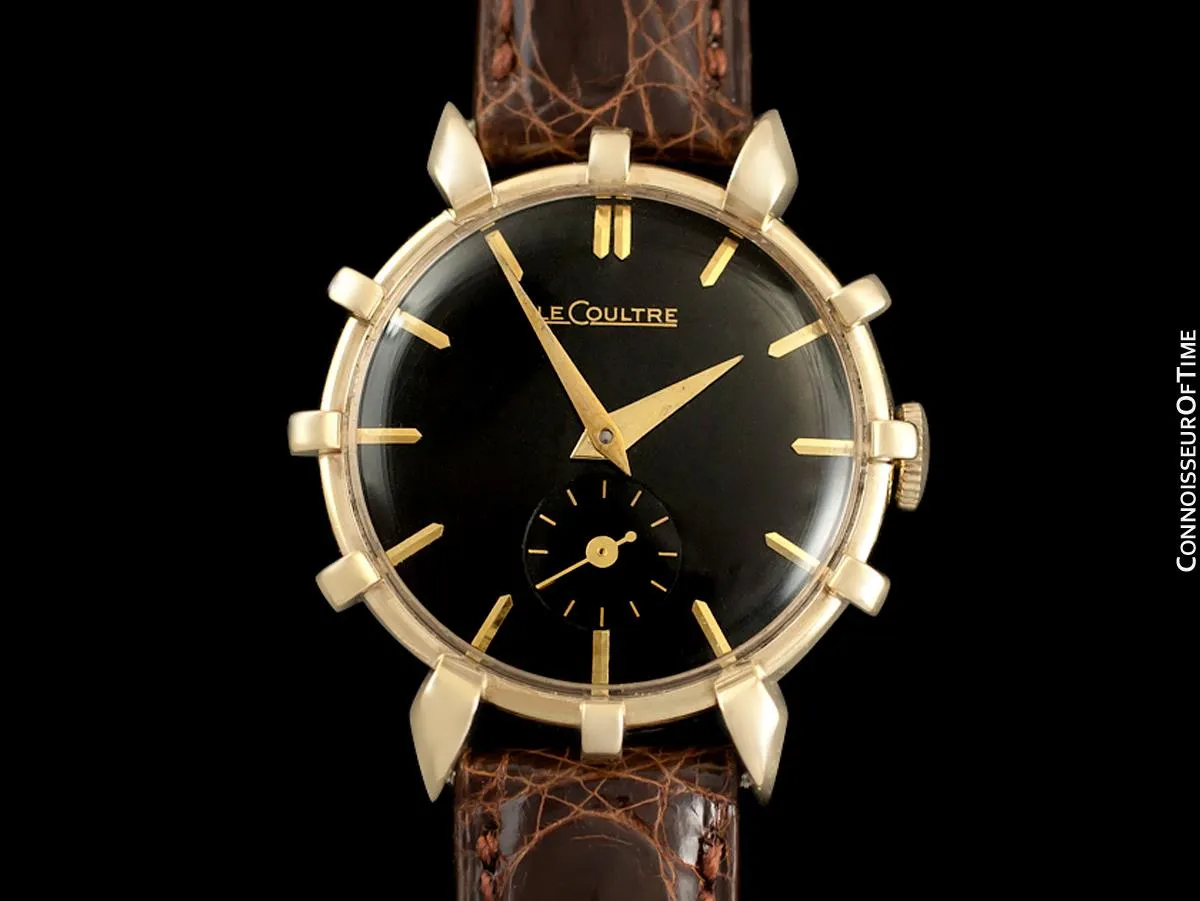 1951 Jaeger-LeCoultre Vintage Mens Watch, Rare Bradley II Model, 14K Gold - The Ships Wheel