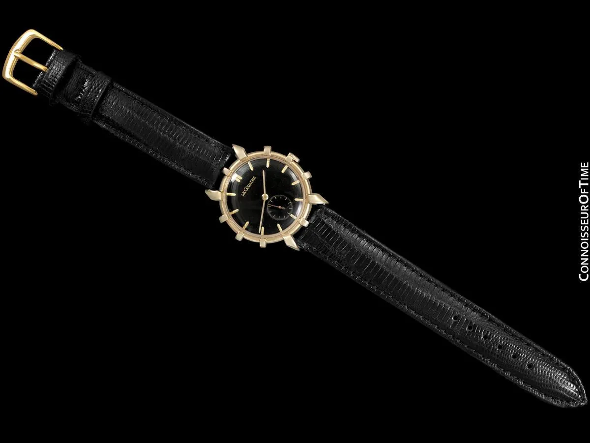 1951 Jaeger-LeCoultre Vintage Mens Watch, Rare Bradley II Model, 14K Gold - The Ships Wheel