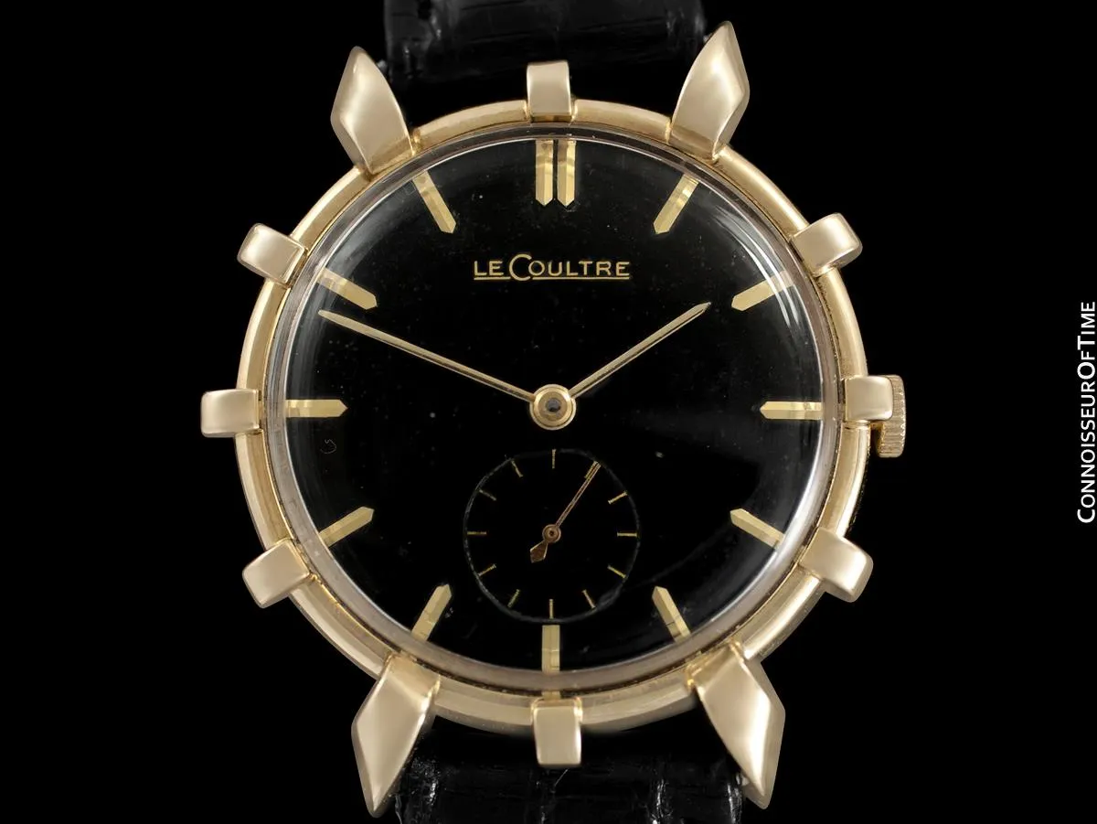1951 Jaeger-LeCoultre Vintage Mens Watch, Rare Bradley II Model, 14K Gold - The Ships Wheel