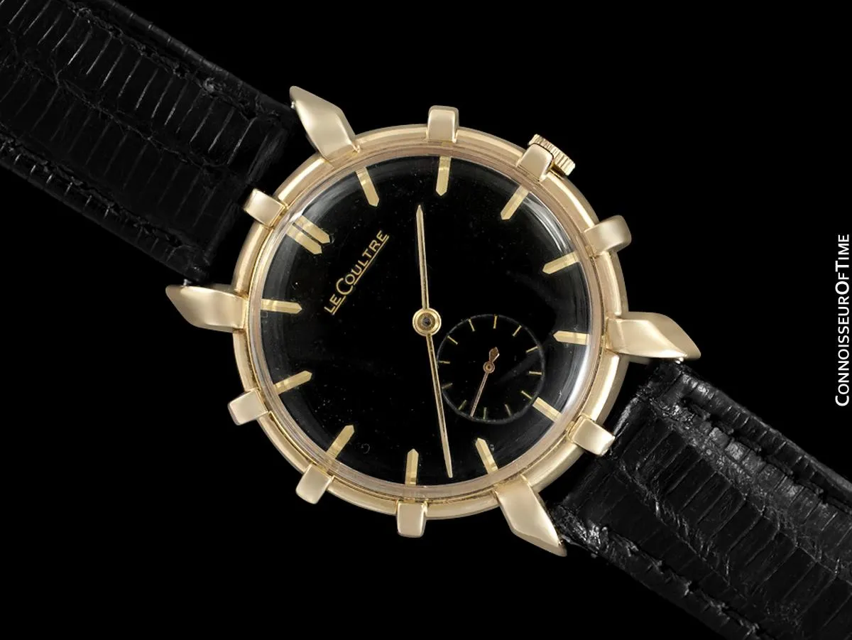 1951 Jaeger-LeCoultre Vintage Mens Watch, Rare Bradley II Model, 14K Gold - The Ships Wheel