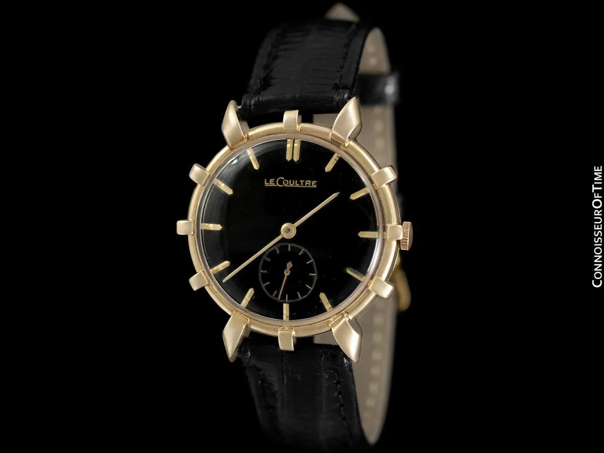 1951 Jaeger-LeCoultre Vintage Mens Watch, Rare Bradley II Model, 14K Gold - The Ships Wheel