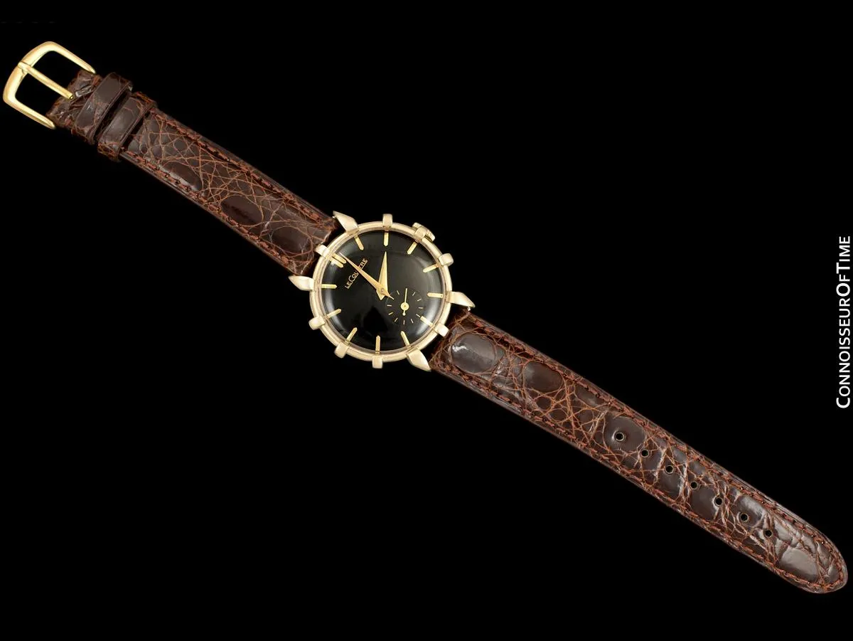 1951 Jaeger-LeCoultre Vintage Mens Watch, Rare Bradley II Model, 14K Gold - The Ships Wheel