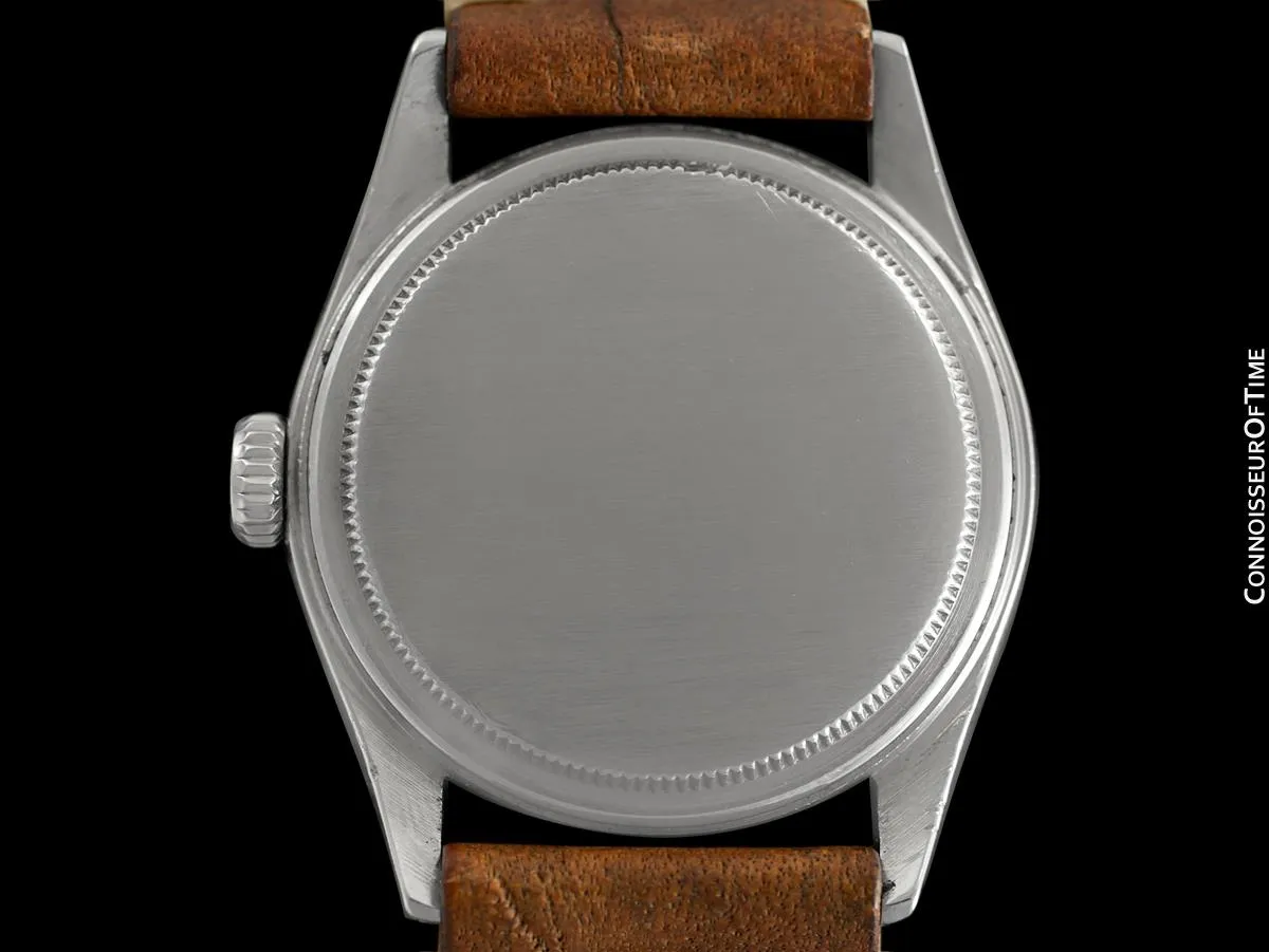 1951 Rolex Mens Vintage "Shock Resisting" Super Oyster Watch, Stainless Steel - Classic & Rare Design