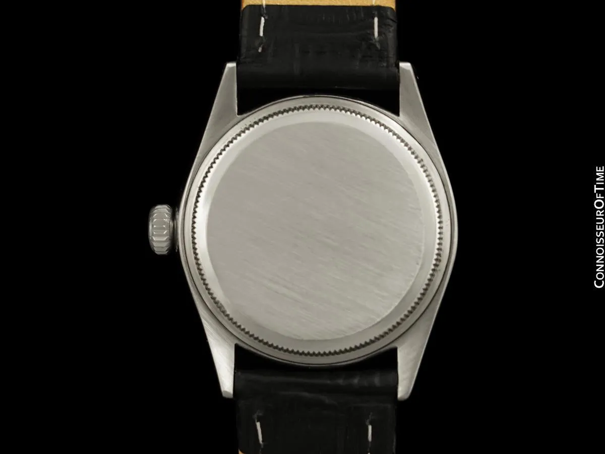 1952 Rolex Mens Vintage "Shock Resisting" Oyster Watch, Stainless Steel - Classic Design