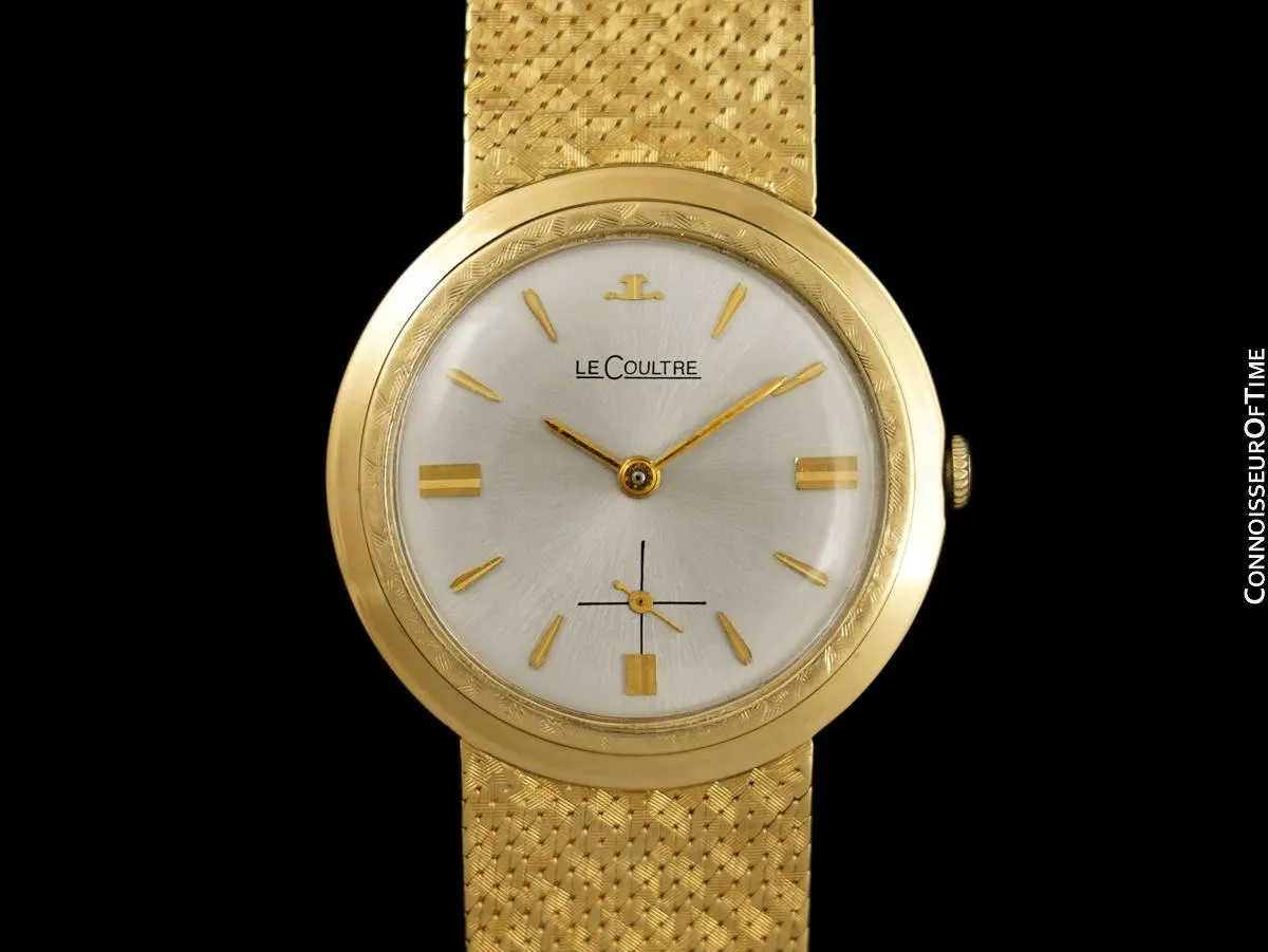 1953 Jaeger-LeCoultre Vintage Mens Modernist Dress Watch - 14K Gold