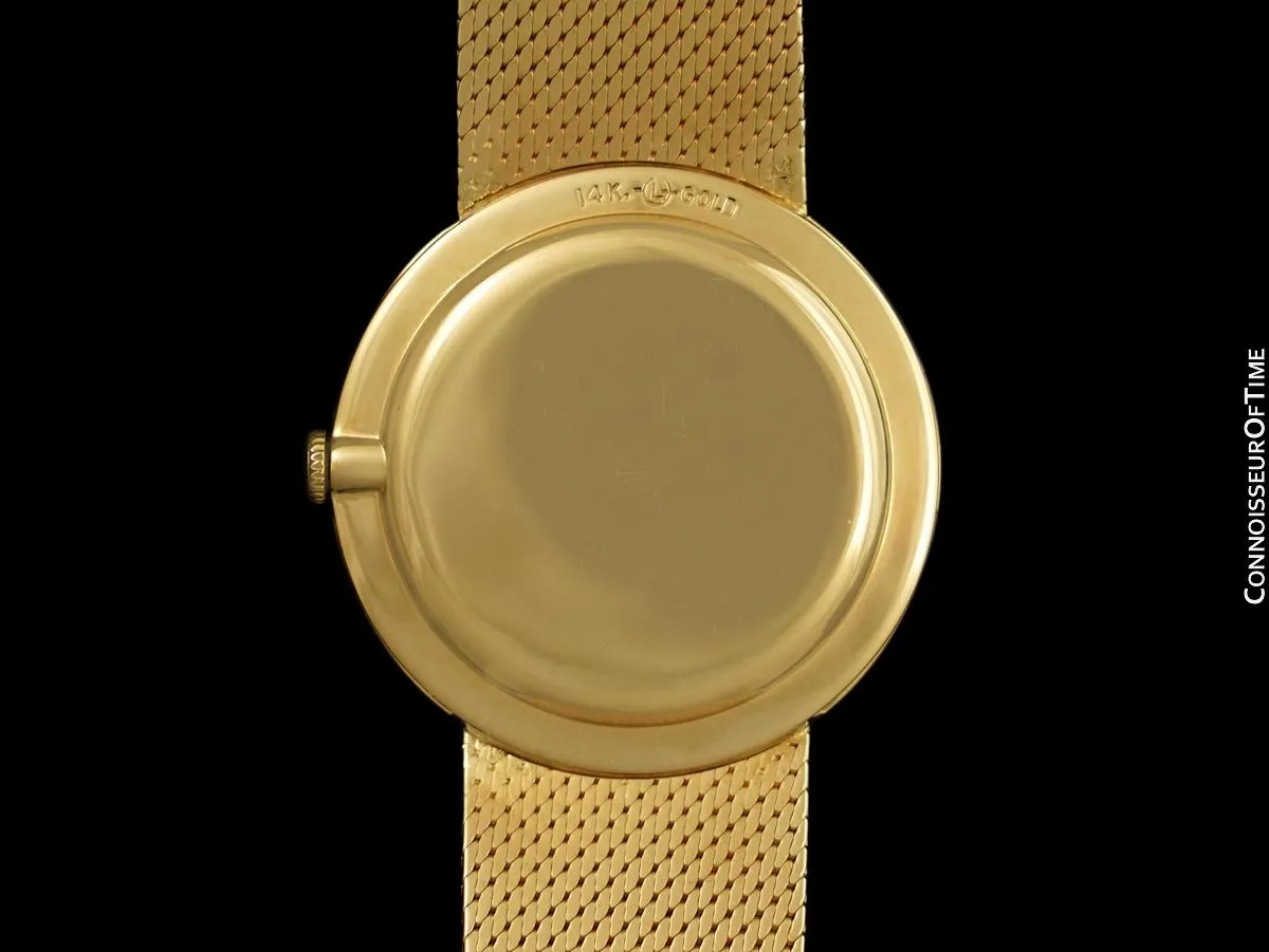 1953 Jaeger-LeCoultre Vintage Mens Modernist Dress Watch - 14K Gold