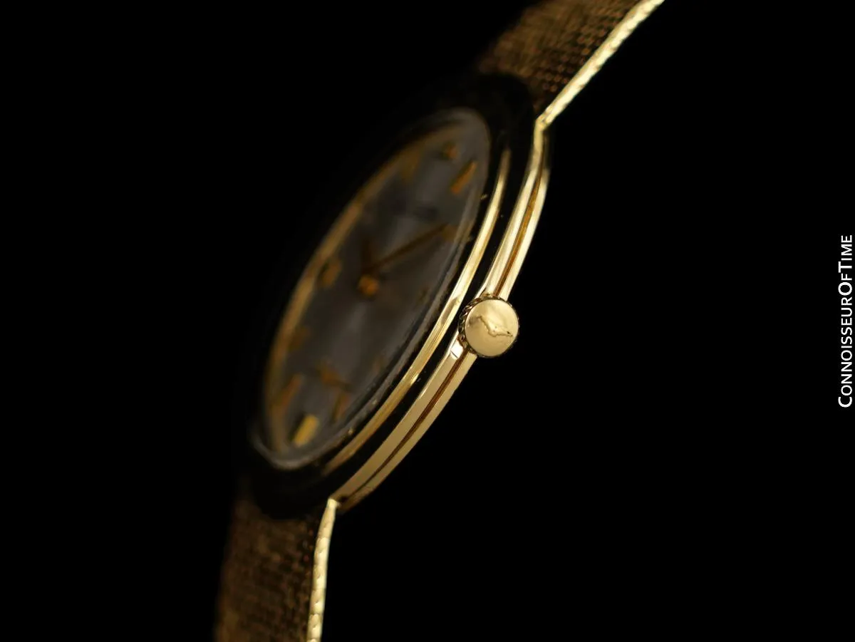 1953 Jaeger-LeCoultre Vintage Mens Modernist Dress Watch - 14K Gold