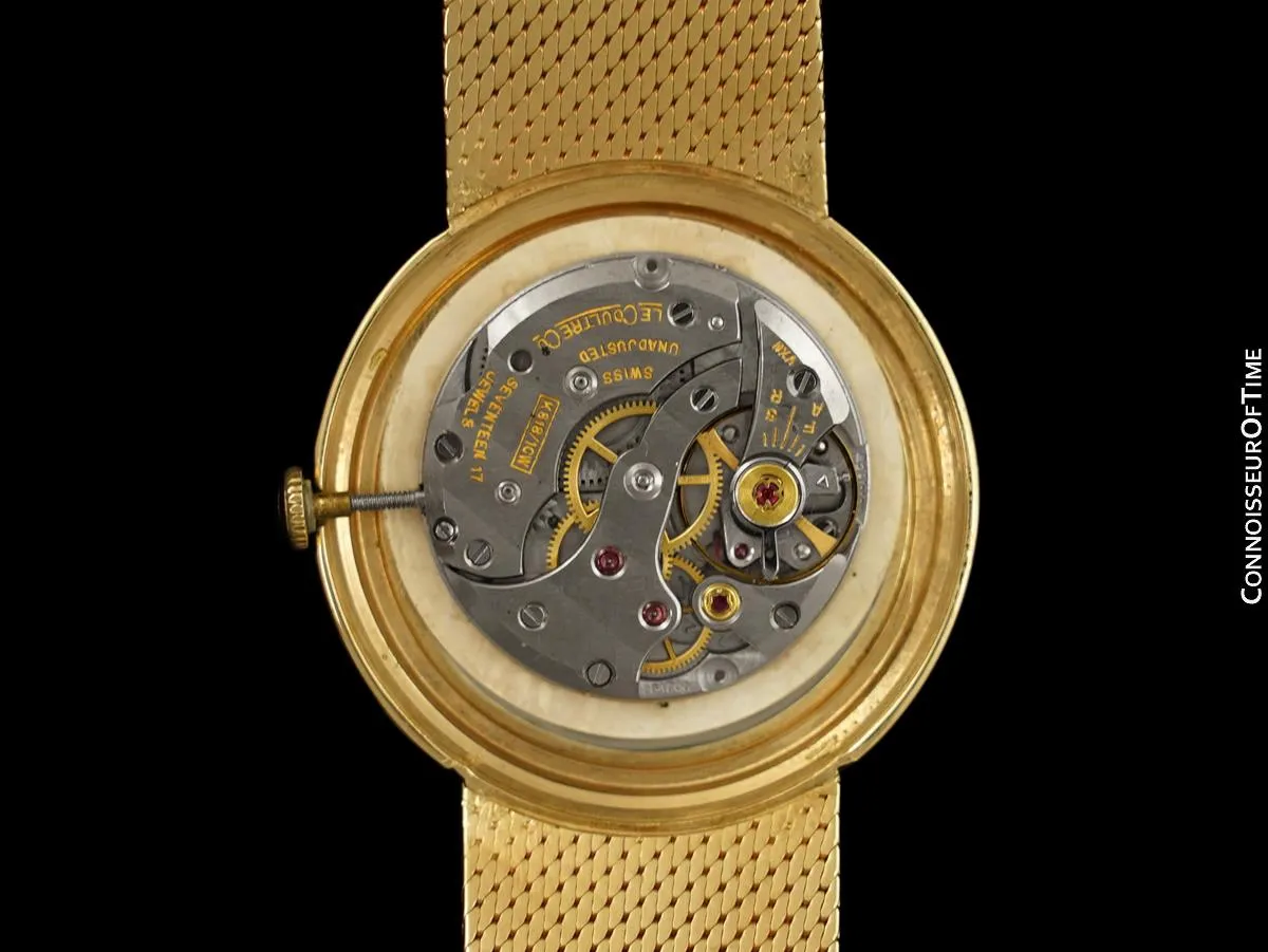 1953 Jaeger-LeCoultre Vintage Mens Modernist Dress Watch - 14K Gold