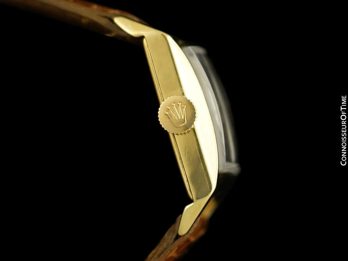 1953 Rolex Precision Mid-Century Vintage Mens Small Midsize Unisex Watch - 18K Gold