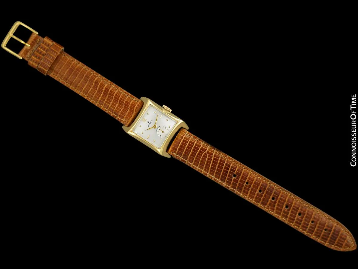 1953 Rolex Precision Mid-Century Vintage Mens Small Midsize Unisex Watch - 18K Gold
