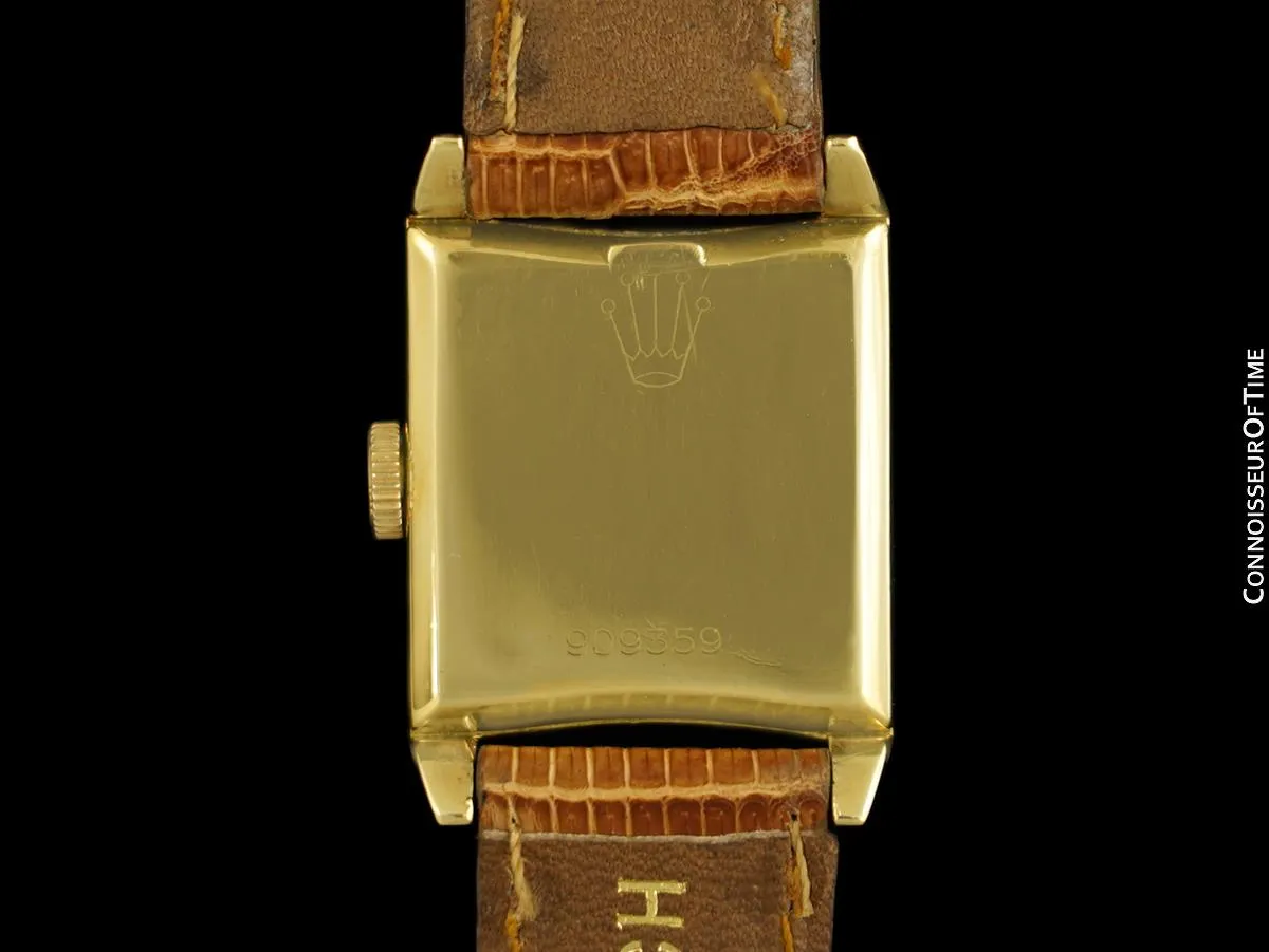 1953 Rolex Precision Mid-Century Vintage Mens Small Midsize Unisex Watch - 18K Gold
